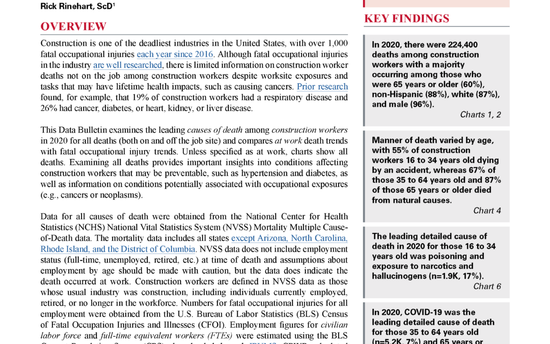 January 2023 Data Bulletin cover page