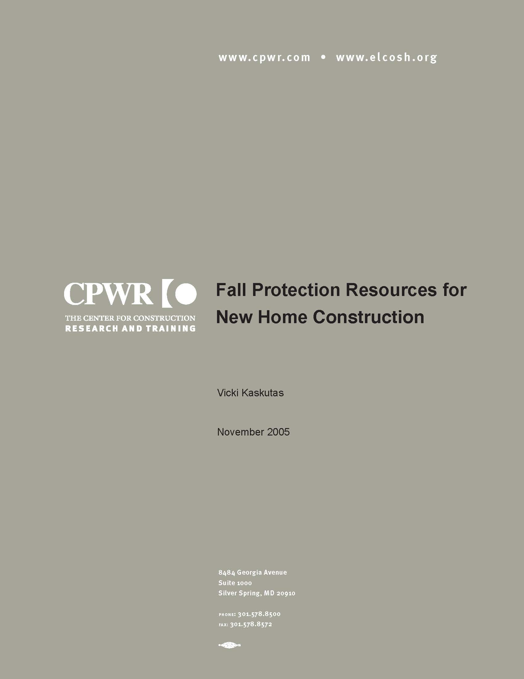 Fall Protection Resources cover Fall Protection Resources cover