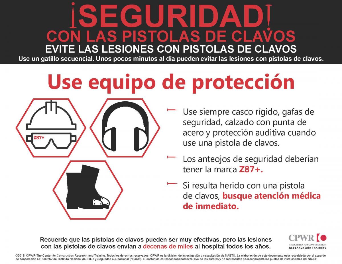 researchnailgunsnailinfographicwearprotectivegearspanish CPWR