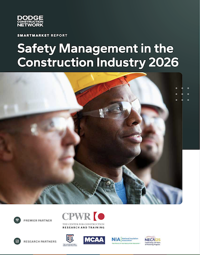 Cover of the 2026 SmartMarket Report on Construction Safety Management