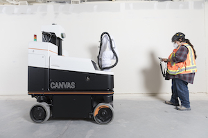 Canvas drywall robotic finishing tool