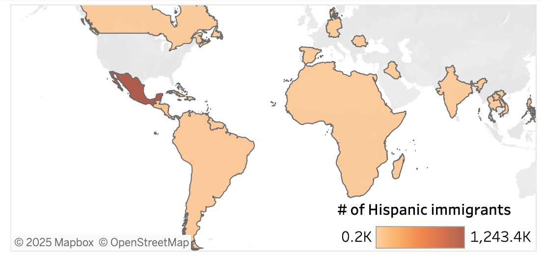Foreign-Born Hispanic Workers A chart from the Construction Chart Book dashboard on Immigrant Hispanic Workers