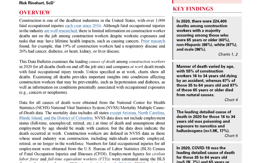 January 2023 Data Bulletin cover page