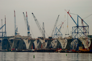 Bridge being rebuilt