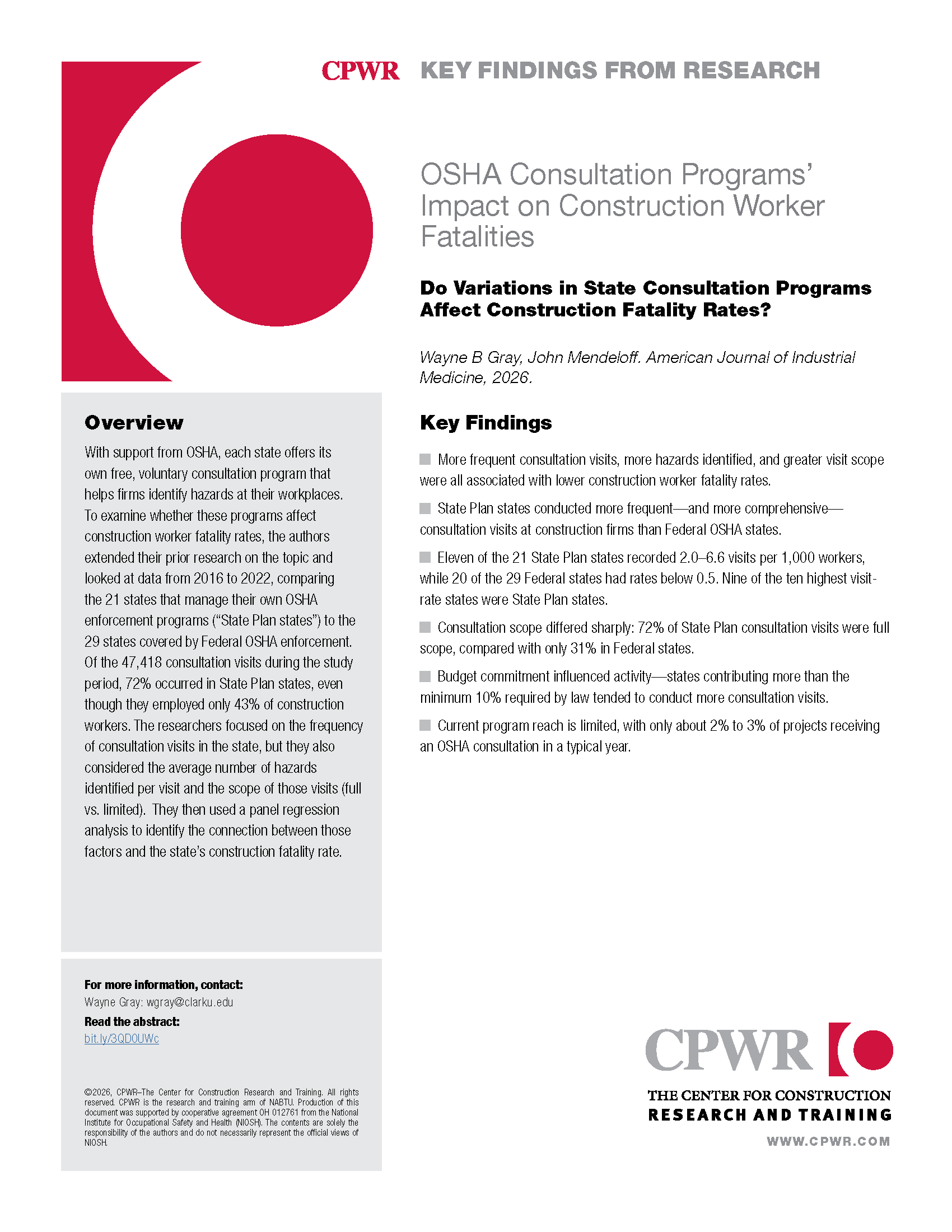 Key Finding on OSHA consultations